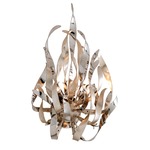 Graffiti Wall Sconce - Silver Leaf / Polished Stainless Steel / Smoked Crystal