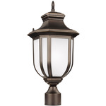 Childress Outdoor Post Light - Antique Bronze / Satin Etched