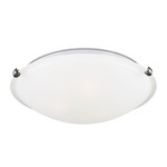 Clip Ceiling Light Fixture - Brushed Nickel / Satin Etched