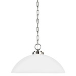 Oslo Pendant - Chrome / Etched White