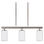 Oslo Linear Pendant - Brushed Nickel / Opal