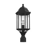 Sevier Outdoor Post Light - Black / Clear