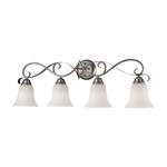 Brighton LED Bathroom Vanity Light - Brushed Nickel / White Glass