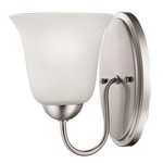 Conway LED Wall Light - Brushed Nickel / White Glass