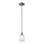 Jackson Mini Pendant - Brushed Nickel / White