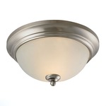 Huntington Small LED Ceiling Flush Mount - Brushed Nickel / White