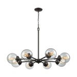 Beckett Chandelier - Oil Rubbed Bronze / Clear