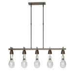 Apothecary Linear Pendant - Bronze / Clear