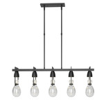 Apothecary Linear Pendant - Black / Clear