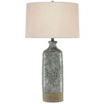 Stargazer Table Lamp - Gray Glass Mosaic / Almond Linen