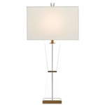 Laelia Table Lamp - Antique Brass / Off White