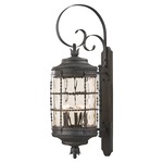 Mallorca 5 Light Outdoor Wall Lantern - Spanish Iron / Champagne Hammered