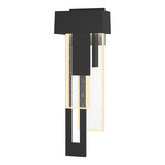 Rainfall Outdoor Wall Sconce - Coastal Black / Seeded Clear