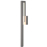 Edge Outdoor Wall Sconce - Coastal Burnished Steel / Seeded Clear