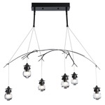 Kiwi Chandelier - Black / Clear