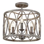 Patrice Semi Flush Ceiling Light - Deep Abyss