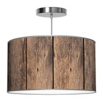 Thao Pendant - Brushed Nickel / Vertical Plank Photo Veneer