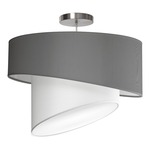 Twist Pendant - Brushed Nickel / Gunmetal Silk