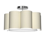 Bloom Pendant - Brushed Nickel / Cream Silk