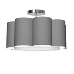 Bloom Pendant - Brushed Nickel / Gunmetal Silk