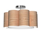 Bloom Pendant - Brushed Nickel / Natural Photo Veneer