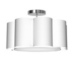 Bloom Pendant - Brushed Nickel / White Silk