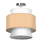 Arlo Pendant - Brushed Nickel / Champagne Silk