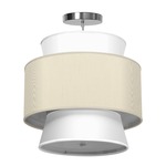 Arlo Pendant - Brushed Nickel / Cream Silk