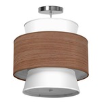 Arlo Pendant - Brushed Nickel / Walnut Stained Veneer