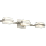 Kamden Bathroom Vanity Light 120V - Satin Nickel / Clear