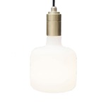 Oblo Pendant - Brass / Matte White