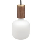 Oblo Pendant - Walnut / Matte White