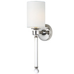 Lucent Wall Sconce - Polished Nickel / White
