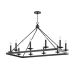 Allendale Rectangular Chandelier - Aged Old Bronze