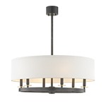 Durham Chandelier - Aged Old Bronze / Off White