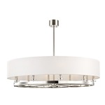 Durham Chandelier - Polished Nickel / Off White