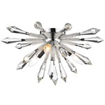 Soleia Ceiling Light Fixture - Chrome / Clear