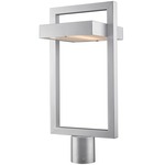 Luttrel Outdoor Post Light - Silver / Frosted