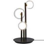 Nabila 3 Light Table Lamp - Matte Black / Brushed Brass / Clear