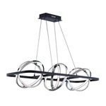 Gyro II Linear Chandelier - Polished Chrome / Black