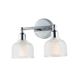 Hollow Bathroom Vanity Light - Polished Chrome / Prismatic