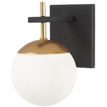 Alluria Wall Sconce - Weathered Black / Etched Opal