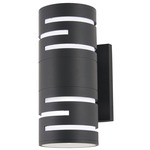 Groovin Outdoor Wall Light - Black / Frosted