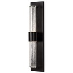 Copenhagen Double Cylinder Outdoor Wall Light - Black / Clear