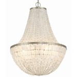 Brielle Foyer Chandelier - Antique Silver / Capiz