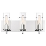 Pista Bathroom Vanity Light - Chrome / Clear