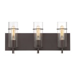 Pista Bathroom Vanity Light - Bronze / Clear