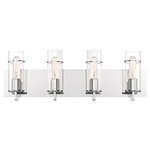 Pista Bathroom Vanity Light - Chrome / Clear