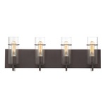 Pista Bathroom Vanity Light - Bronze / Clear