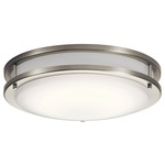 Avon Wall / Ceiling Light - Brushed Nickel / White